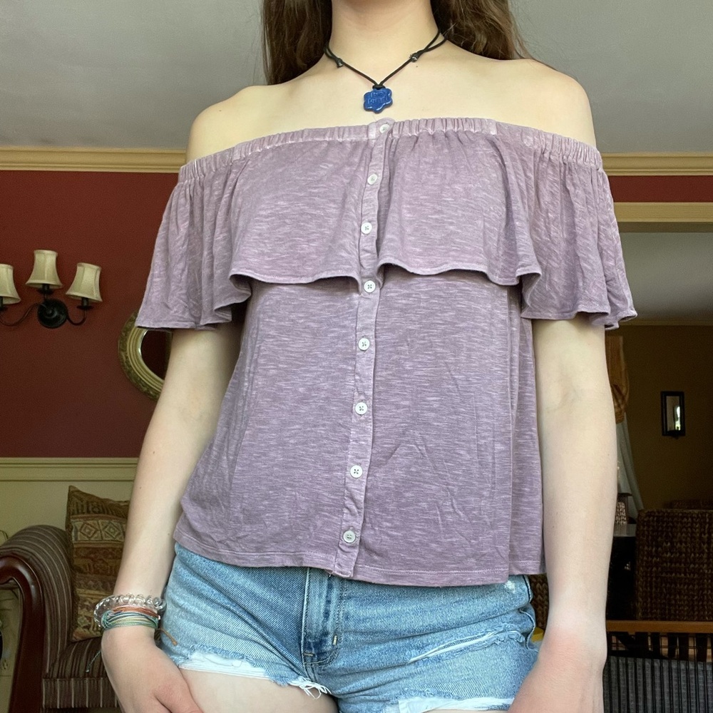 American eagle off the shoulder top